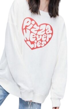 Wildfox Pizza Never Lies Roadtrip Sweatshirt